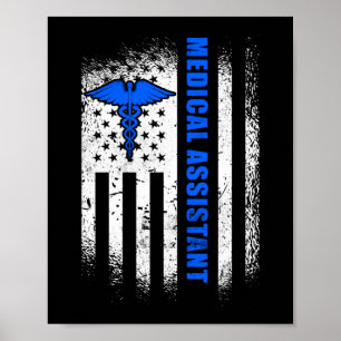 Medizinische Assistentin CMA Patriotische Amerikan Poster