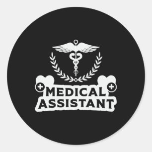 Medizinische Assistentin Doktor Krankenpflege Funn Runder Aufkleber