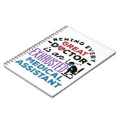 Medizinische Assistentin Erschöpfte Funny Apprecia Notizblock (Linke Seite)