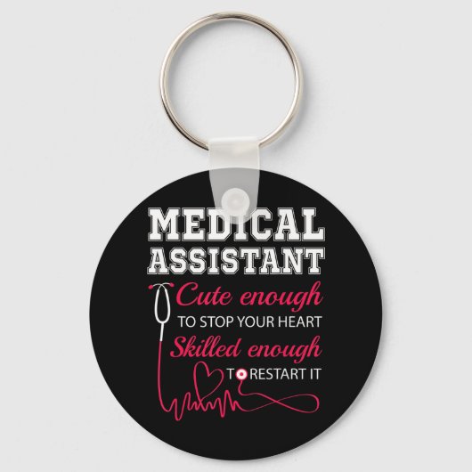 Medizinische Assistentin für Niedliche Krankenpfle Schlüsselanhänger (Vorderseite)