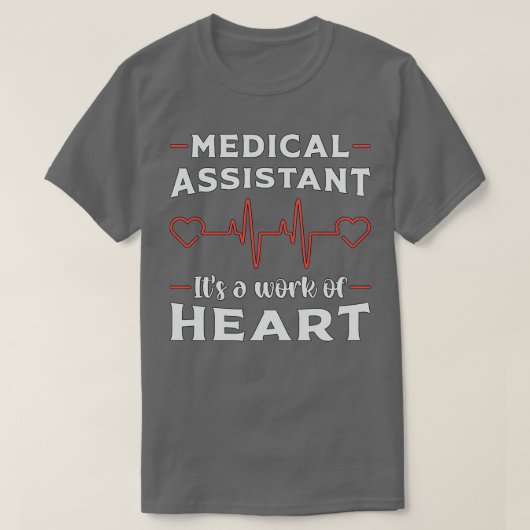 Medizinische Assistentin Herzmedizin Krankenschwes T-Shirt (Design vorne)