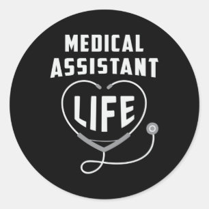 Medizinische Assistentin Life Doctor Medicine Nurs Runder Aufkleber