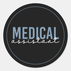 Medizinische Assistentin MA   Klinischer Assistent Runder Aufkleber