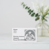 Medizinische Assistenzkarte Terminkarte (Stehend Vorderseite)