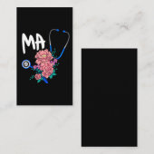 Medizinische Assistenzkraft Nurse Blume Stethoscop Visitenkarte (Vorne/Hinten)