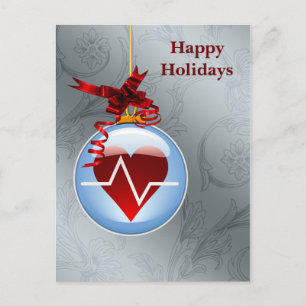 medizinische Berufe Cardio Holiday Cards Feiertagspostkarte