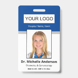 Medizinische Beruflich Blue Custom Foto Identity Ausweis