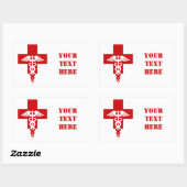 Medizinische Berufliche Aufkleber, anpassen Rechteckiger Aufkleber (Blatt)