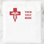 Medizinische Berufliche Aufkleber, anpassen Rechteckiger Aufkleber (Tasche)