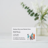 Medizinische Berufliche Physikalische Therapie Visitenkarte (Stehend Vorderseite)