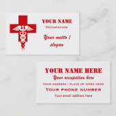 Medizinische Berufliche Visitenkarte - anpassen! (Vorne/Hinten)