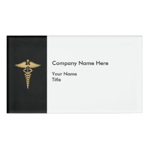 Medizinische Caduceus-Büropersonal-Namen-Abzeiche Namenschild