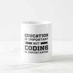Medizinische Coder-Codierung ist wichtig für den I Kaffeetasse<br><div class="desc">Dieses lustige Medical Coders Design für Damen und Herren, die ihren Kodierungs- und Codierjob Liebe haben. Zeigen Sie, dass Sie ein medizinischer Kodierer sind. Das Motiv des Medizincoders ist das Zitat Coding Is Importanter.</div>