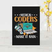 Medizinische Coder lassen die Codierung medizinisc Karte (Gelbe Blume)