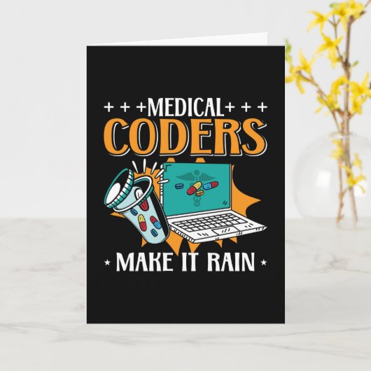 Medizinische Coder lassen die Codierung medizinisc Karte (Gelbe Blume)