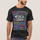Medizinische Coder Wörter Geschenke Abschluss Grad T-Shirt (Vorderseite)