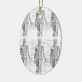 Medizinische Darstellung der Anatomie des Menschen Keramik Ornament (Links)