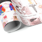 Medizinische Diagramme der Anatomie des Menschen Geschenkpapier (Rolleneckpunkt)