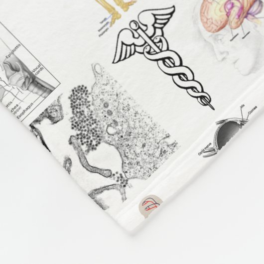 Medizinische Diagramme in voller Farbe Fleecedecke (Ecke)