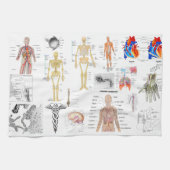 Medizinische Diagramme in voller Farbe Geschirrtuch (Horizontal)