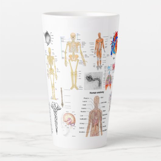 Medizinische Diagramme in voller Farbe Milchtasse (Vorderseite)