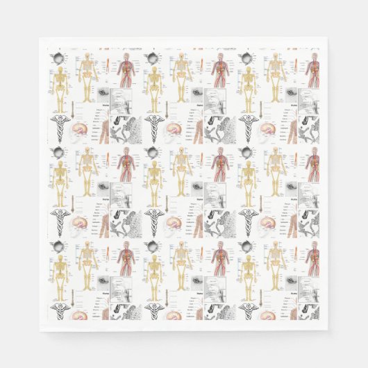 Medizinische Diagramme in voller Farbe Serviette (Vorderseite)