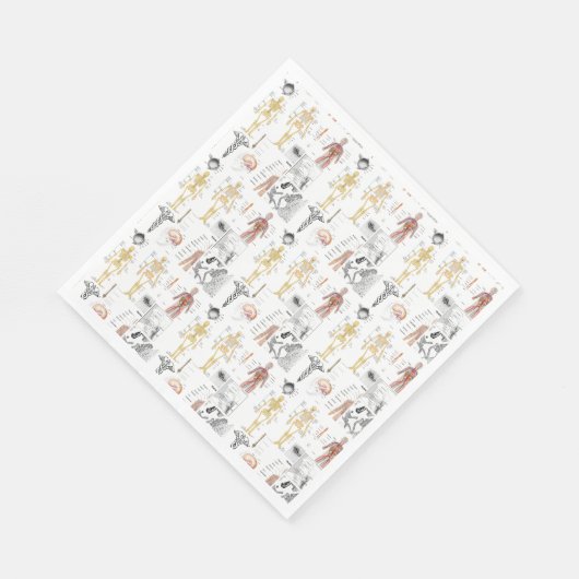 Medizinische Diagramme in voller Farbe Serviette (Ecke)