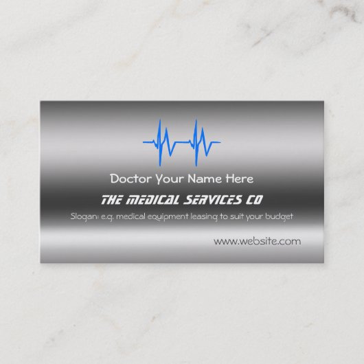 Medizinische Dienstleistungen - ECG-Vorlage Visitenkarte (Vorderseite)