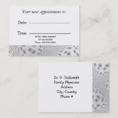 Medizinische Ernennung von Schwarz-Weiß-Rädern Terminkarte (Vorne/Hinten)