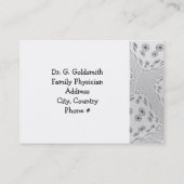 Medizinische Ernennung von Schwarz-Weiß-Rädern Terminkarte (Rückseite)