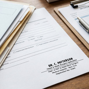 Medizinische Fachkraft Unterschrift Personalisie Permastempel