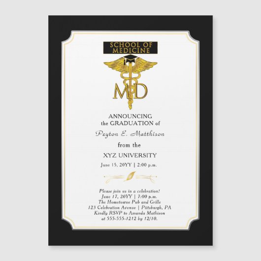 Medizinische Fakultät | Arzt Abschluss I Magneteinladung (Vorderseite)