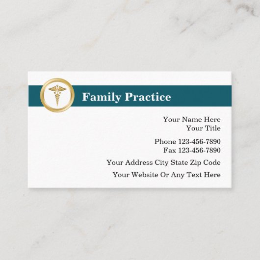 Medizinische Familienpraxis Terminkarte (Vorderseite)