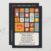 Medizinische Feld-Ruhestands-Party Einladung (Vorne/Hinten)