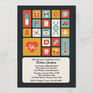 Medizinische Feld-Ruhestands-Party Einladung