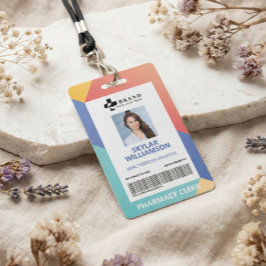 Medizinische Foto-ID und Logo für moderne geometri Ausweis