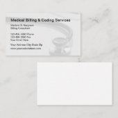 Medizinische Gebührenzählung und Kodierung Visitenkarte (Vorne/Hinten)