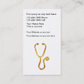 Medizinische Gebührenzählungs-Visitenkarten Visitenkarte (Rückseite)