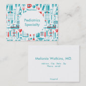 Medizinische Geräte in Aquamarinen und roten Farbe Visitenkarte (Vorne/Hinten)