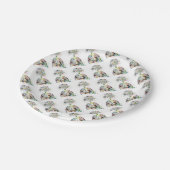 Medizinische Geschenke Herz und Lunge-Motiv Pappteller (Schrägansicht)