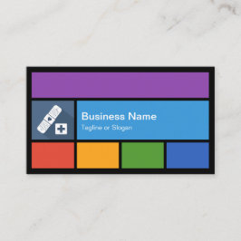 Medizinische Gesundheitsfürsorge - Farbenfrohe Fli Visitenkarte