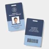 Medizinische Gesundheitsklinik Bar Code ID Ausweis (Vorder- & Rückseite)
