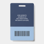 Medizinische Gesundheitsklinik Bar Code ID Ausweis (Rückseite)