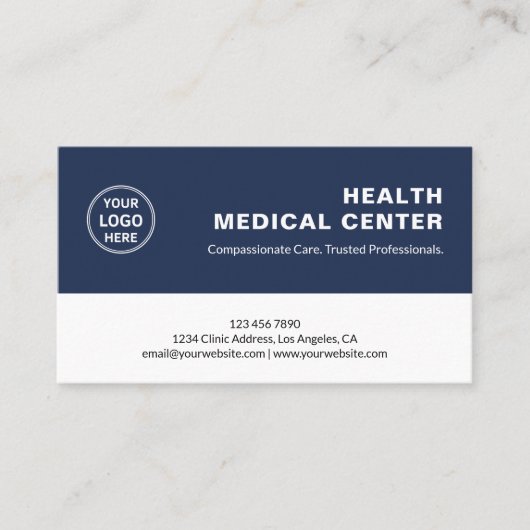Medizinische Gesundheitsklinik Beruflich Terminkarte (Vorderseite)