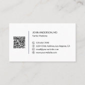 Medizinische Gesundheitsklinik Beruflich Visitenkarte (Rückseite)