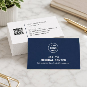 Medizinische Gesundheitsklinik Blue Beruflich Visitenkarte