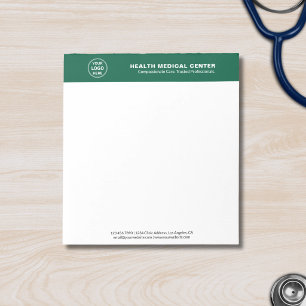 Medizinische Gesundheitsklinik Green Professional Notizblock