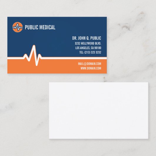Medizinische Gesundheitsversorgung Visitenkarte (Vorne/Hinten)