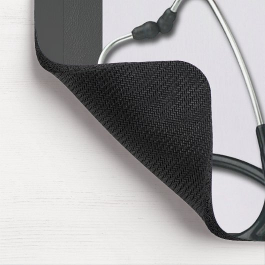 Medizinische Grauklammer mit Stethoskop Mousepad (Ecke)