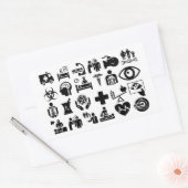 Medizinische Icons fett schwarz-weiß Rechteckiger Aufkleber (Umschlag)